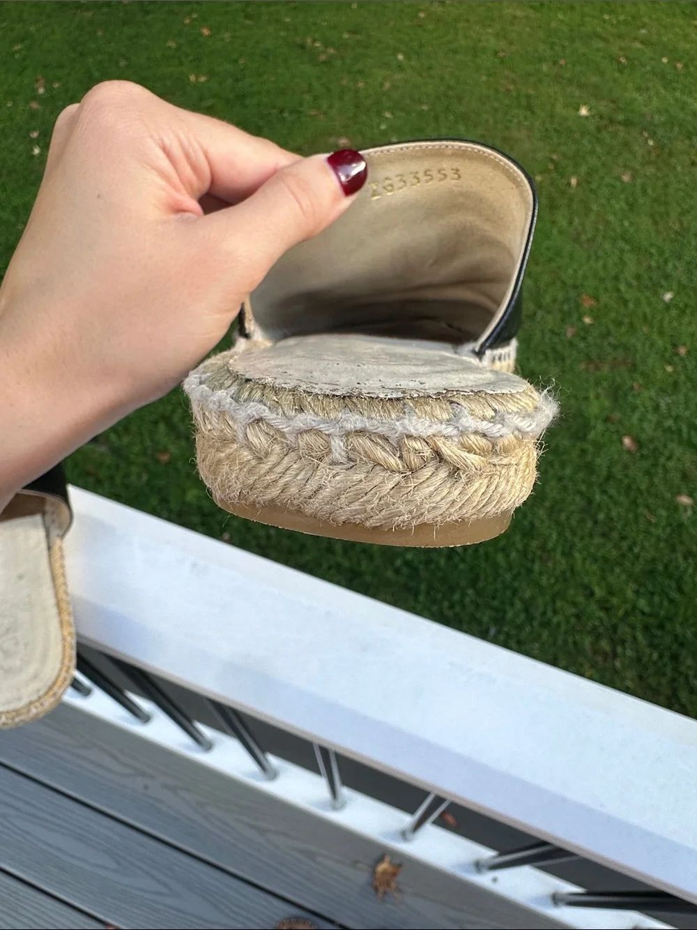 CHANEL leather espadrilles